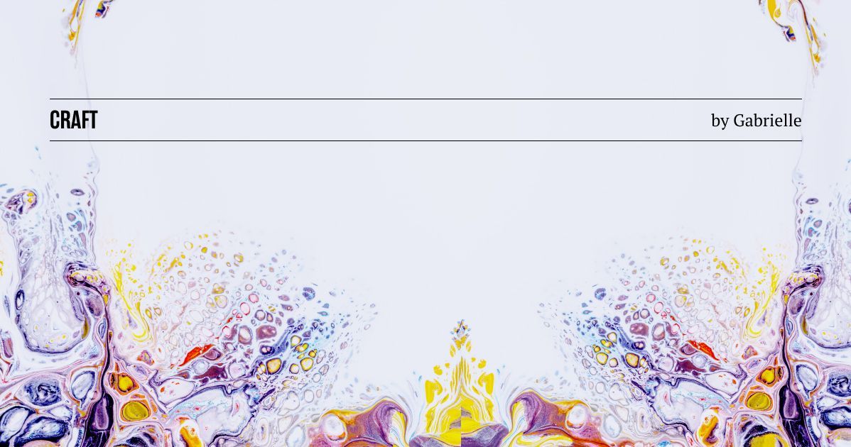 Text on a light purple background says Craft by Gabrielle