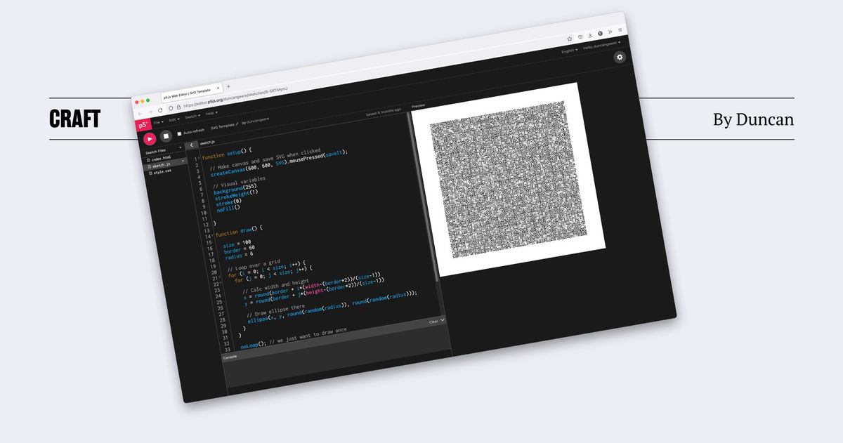 Getting SVGs out of P5.js