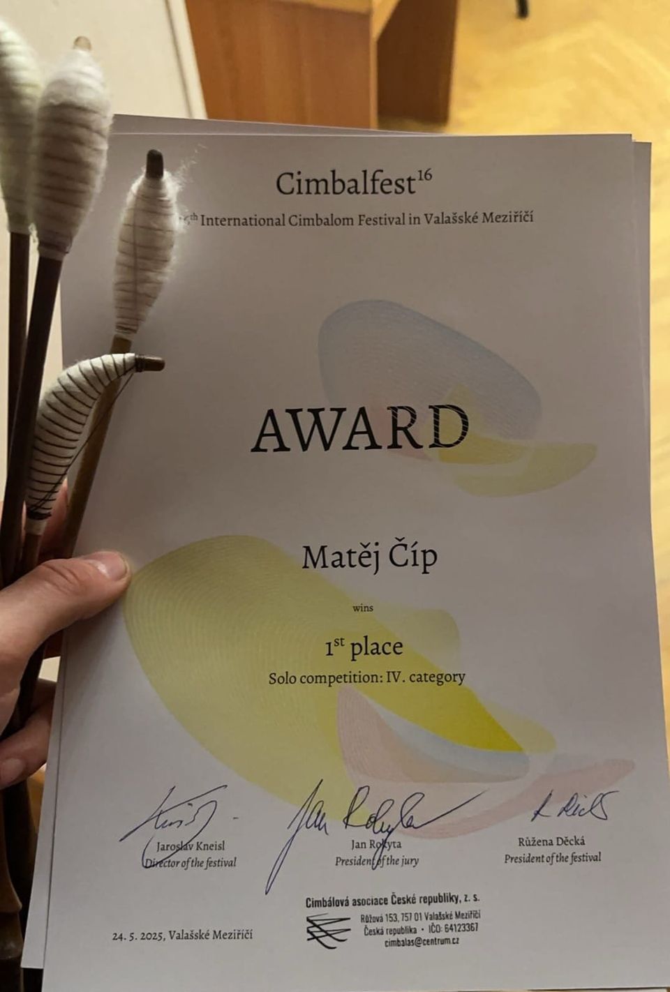 🎉 Vítězství! Absolutní vítěz Mezinárodní cimbálové soutěže 2025