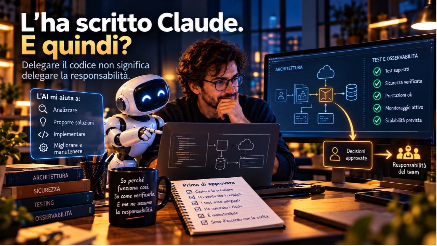 Da “funziona in locale” a “l'ha scritto Claude” è stato un attimo