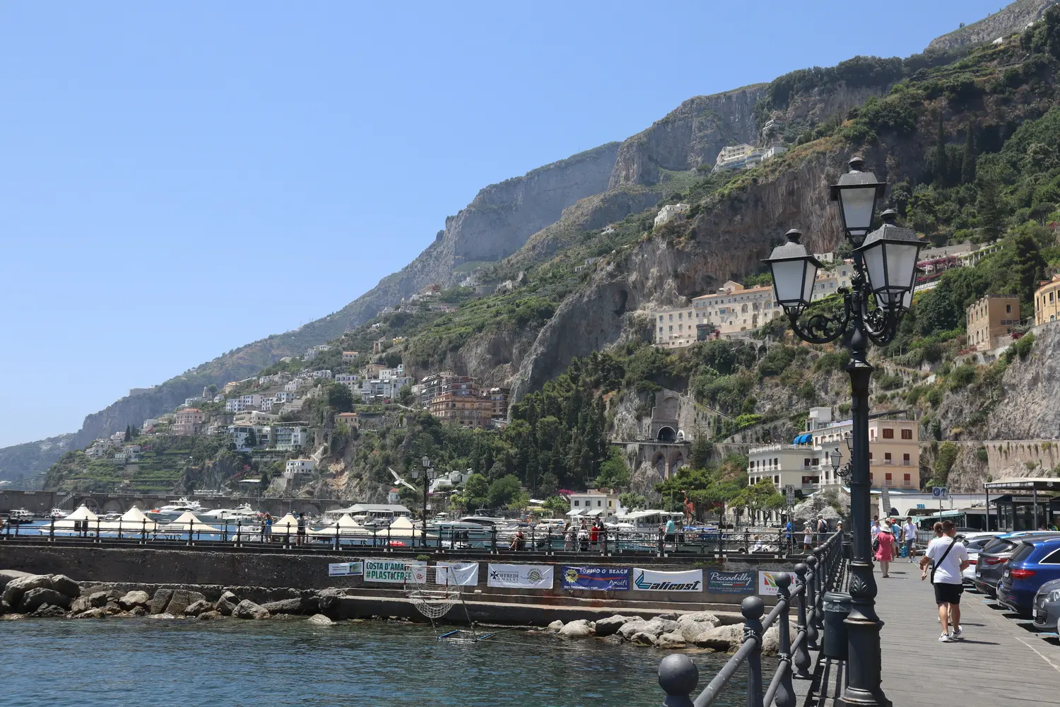 waterfront promenade in Amalfi, Italy