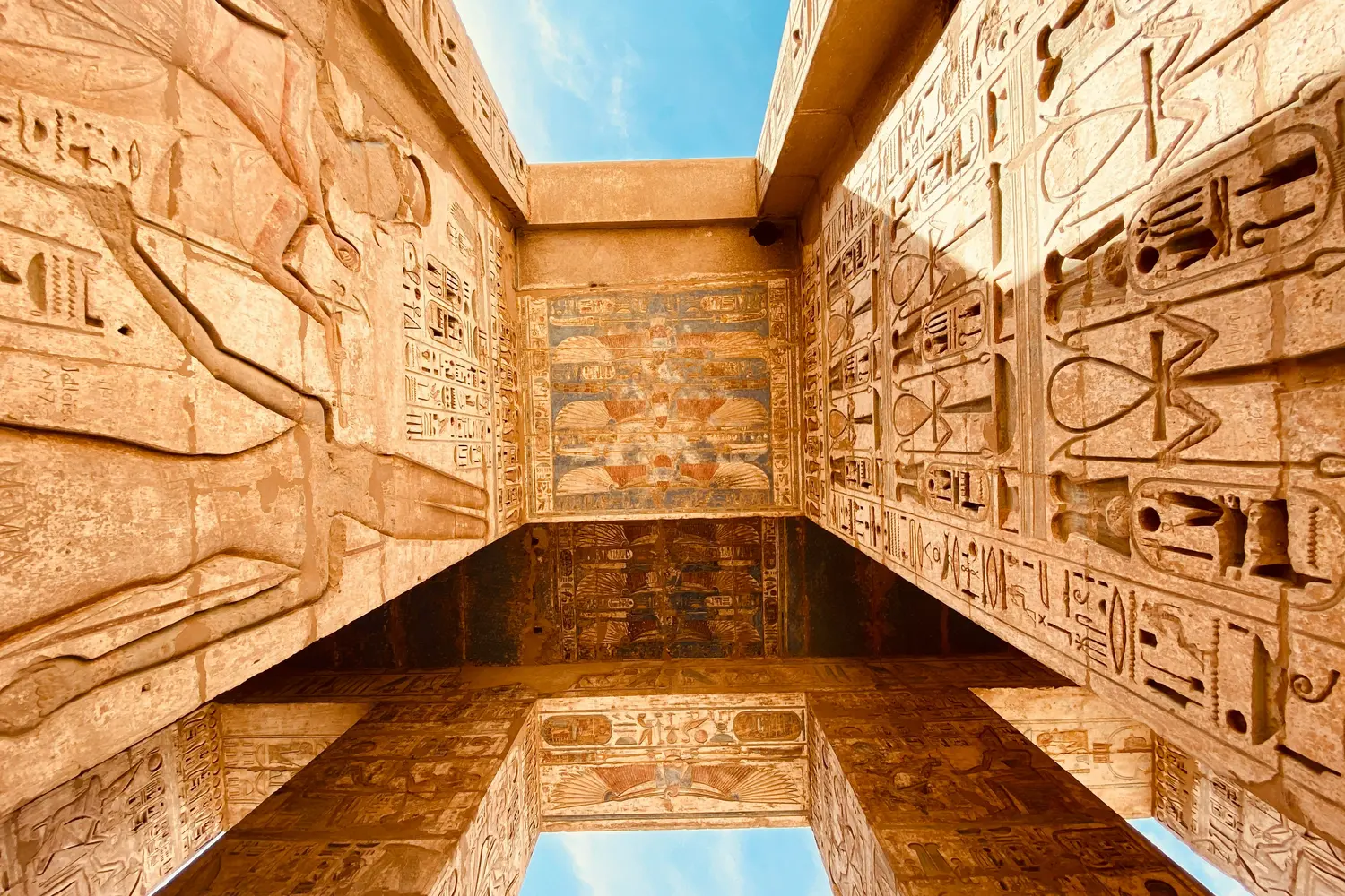 Mortuary Temple of Ramesses III at Medinet Habu on the West Bank of Luxor, Egypt