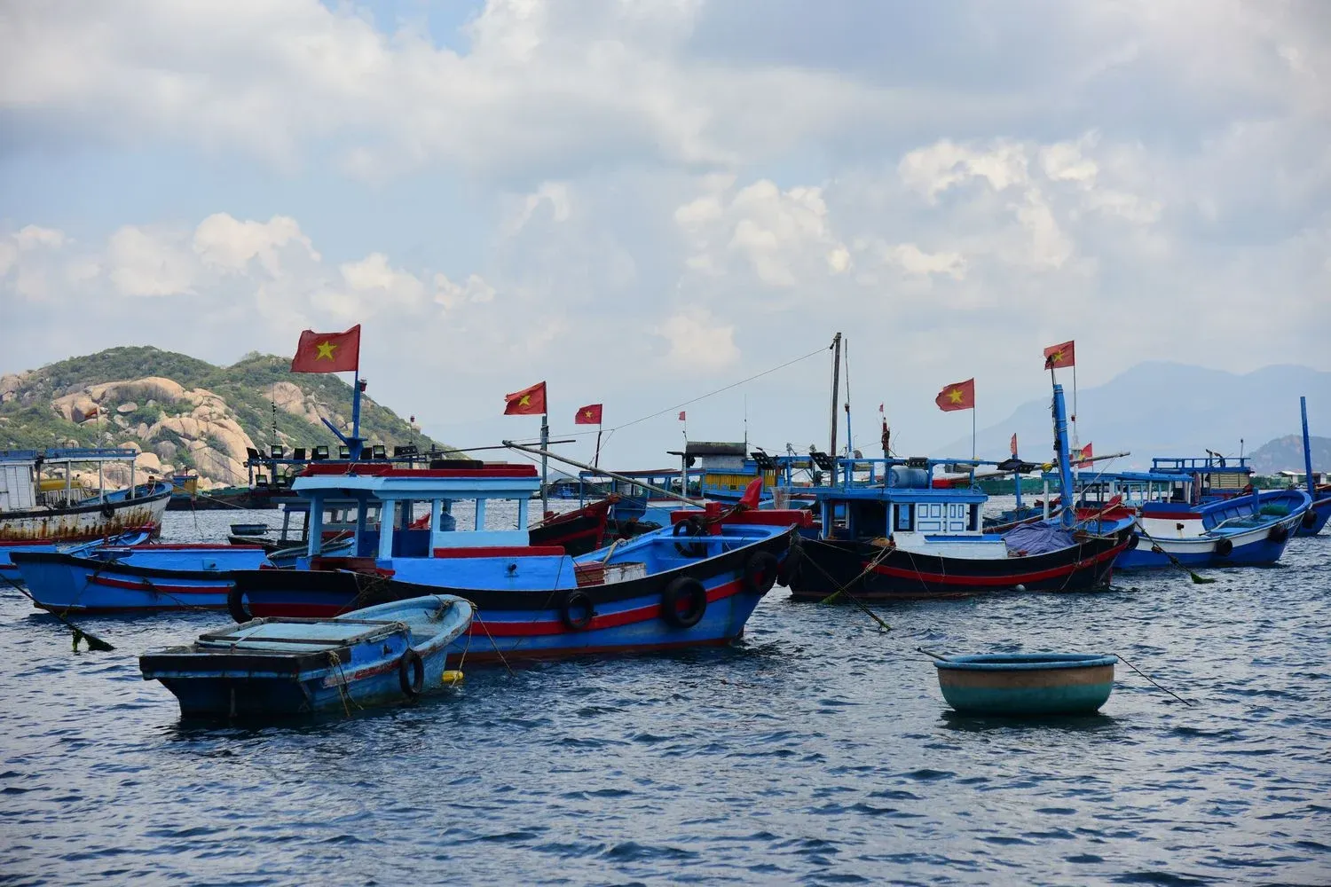 Fishing boats in Nha Trang bay