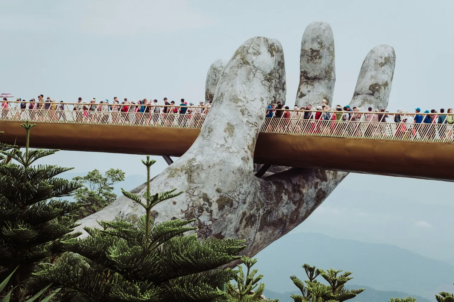 Golden Bridge on Ba Na Hills, Vietnam, Da Nang