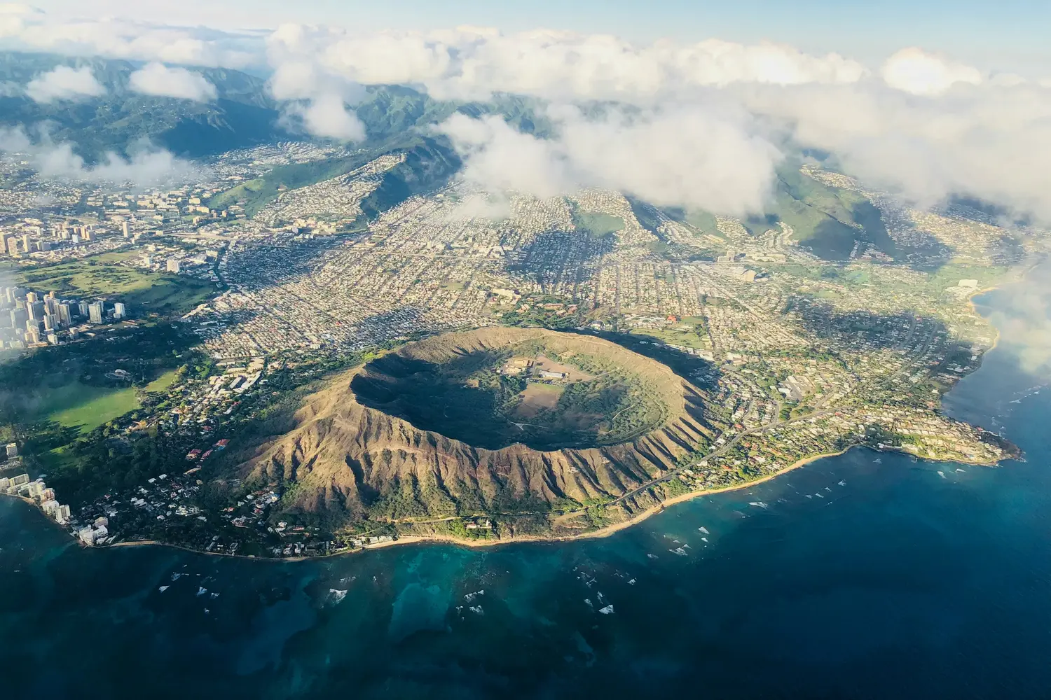Diamond Head Aerial View, Oʻahu, Hawaiʻi