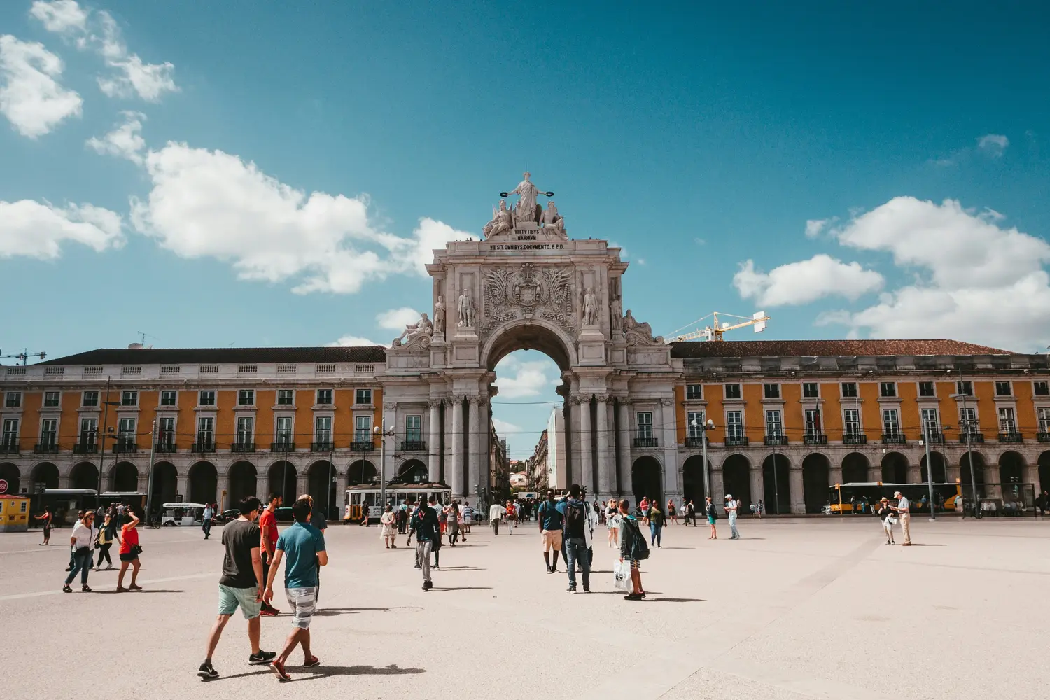 Praça do Comércio in Lisbon, Portugal on a sunny day