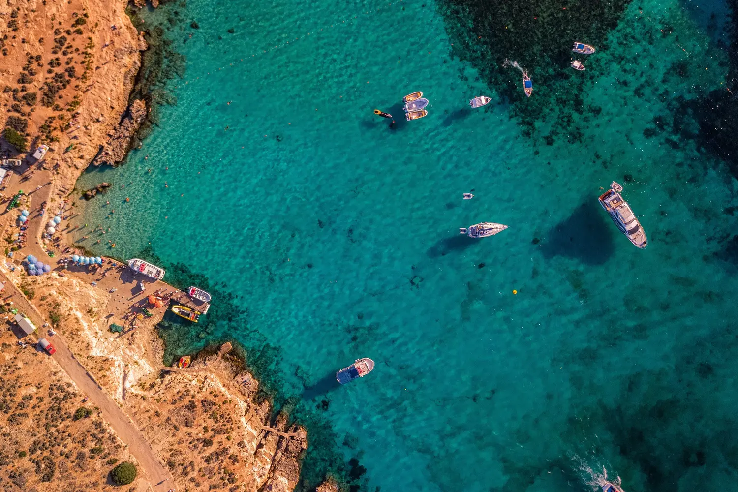 Blue Lagoon on the island of Comino in Malta