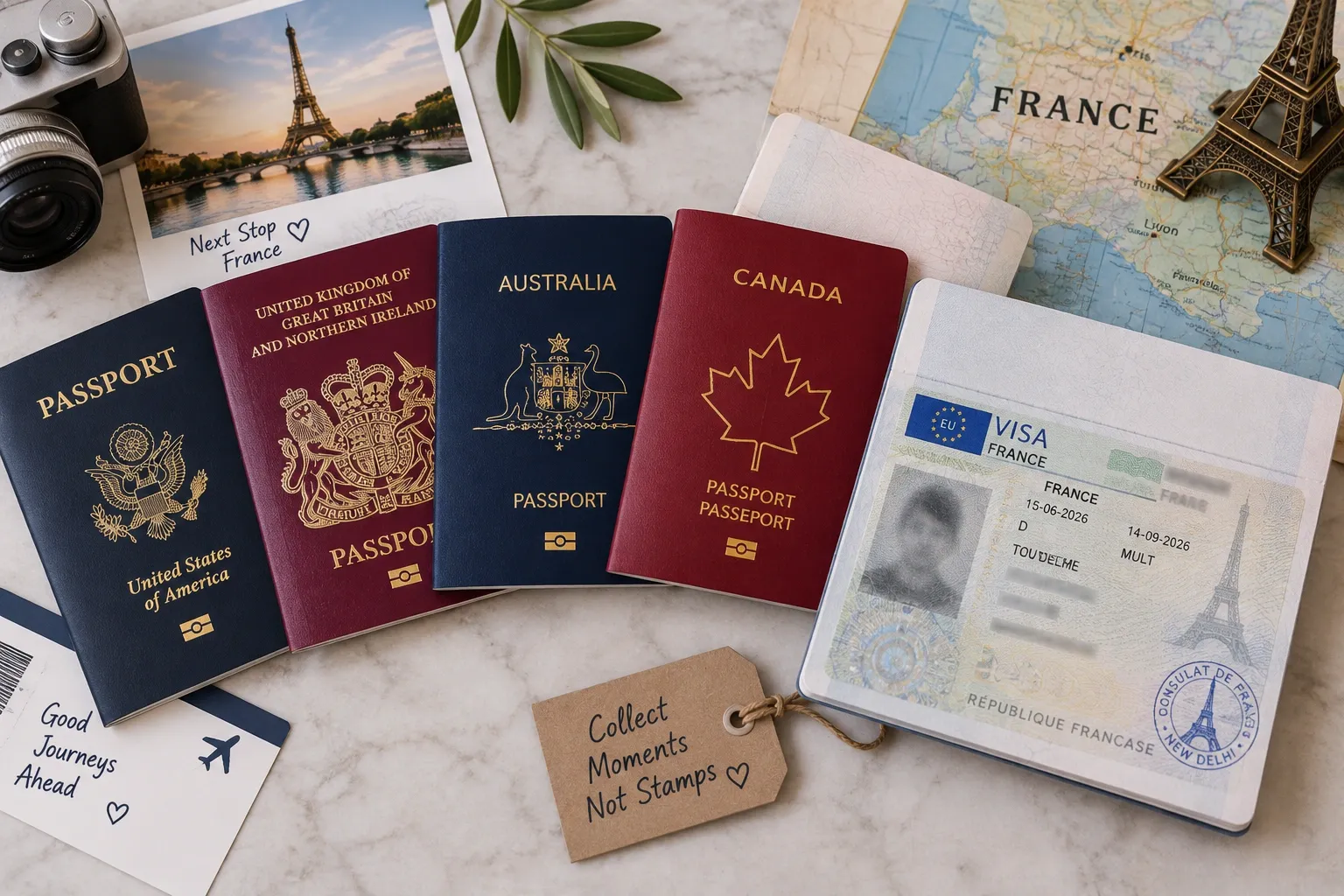 Passport with France Visa