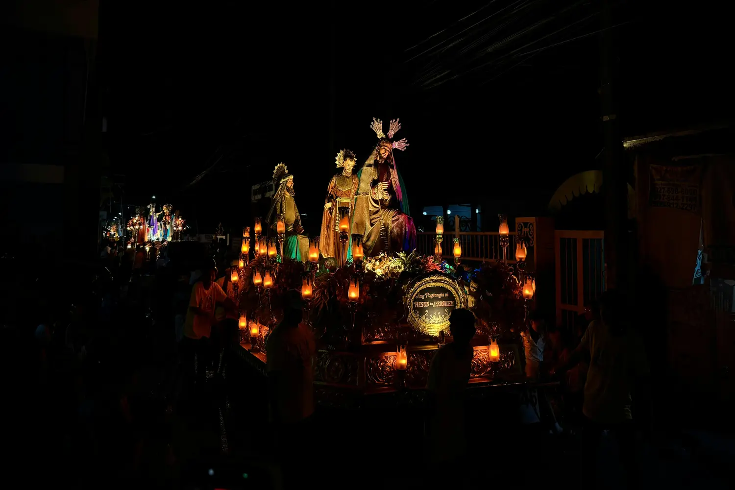Illuminated religious float (carroza)