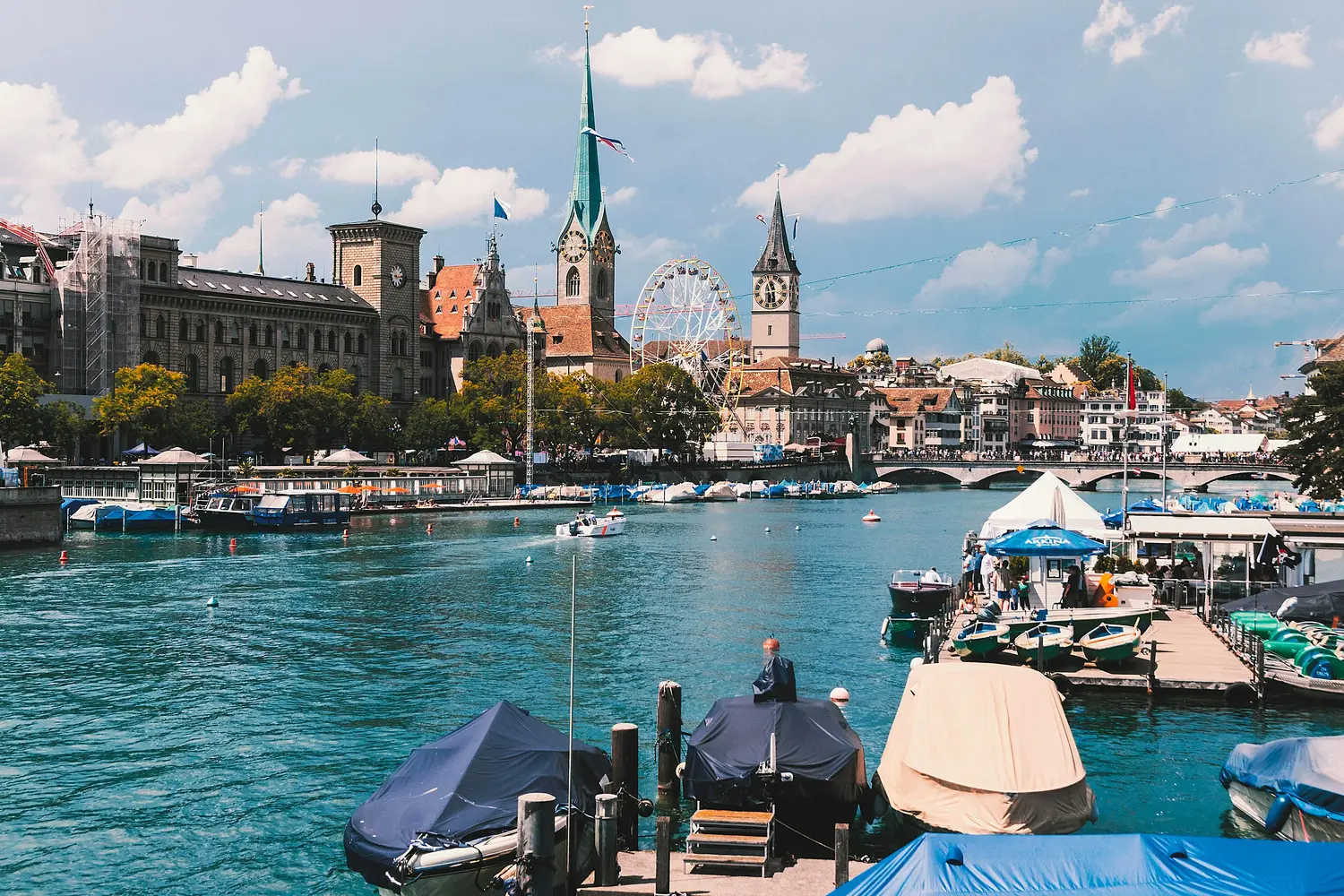 Limmat River in Zurich, Switzerland