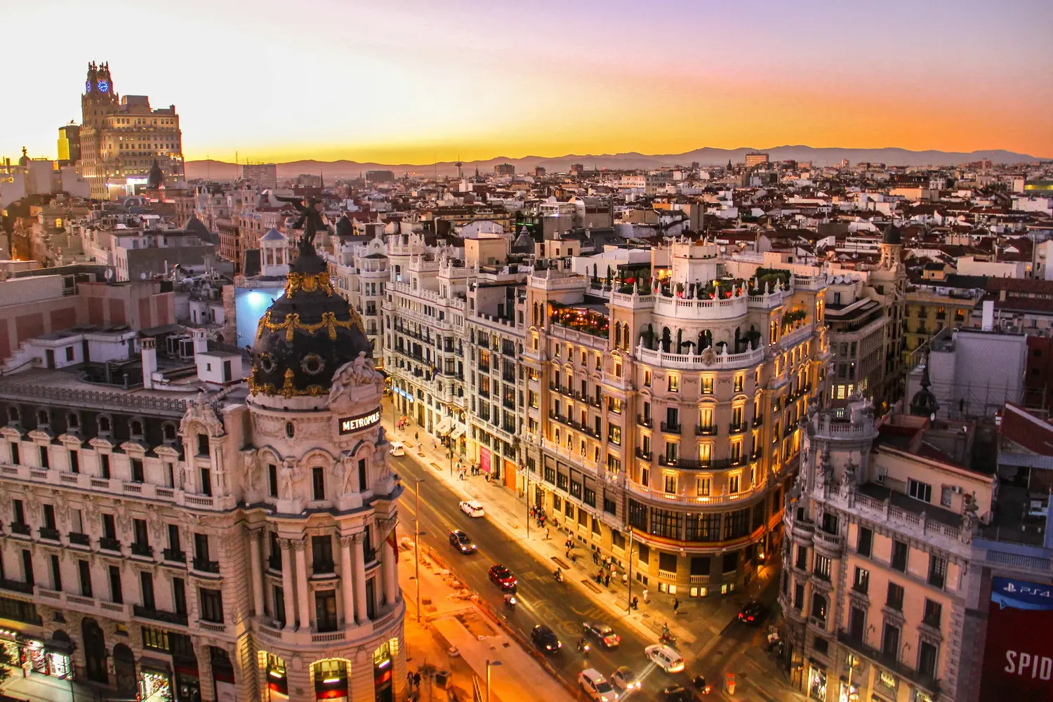 Gran Vía in Madrid, Spain