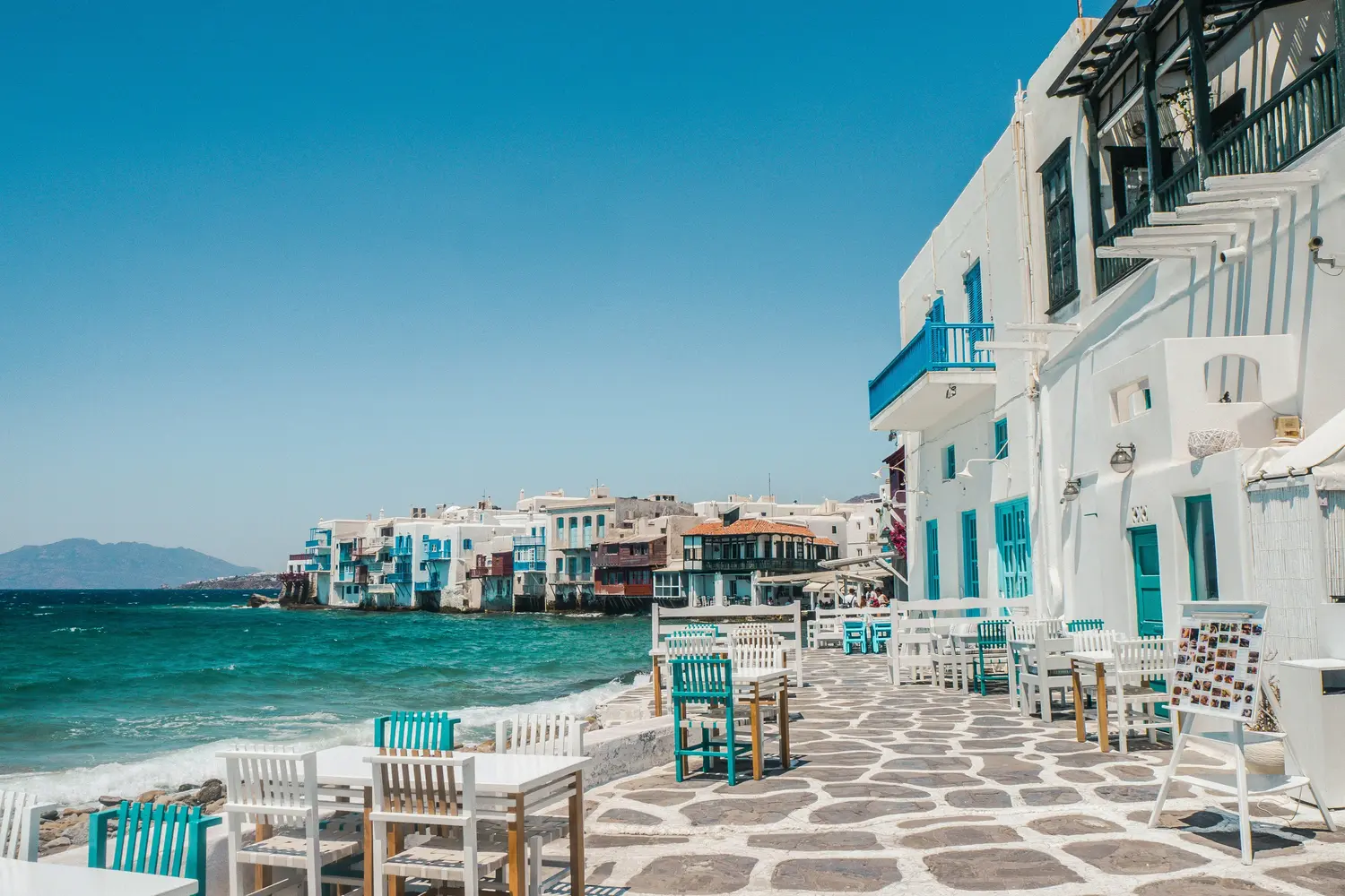 Little Venice in Mykonos Town, Greece