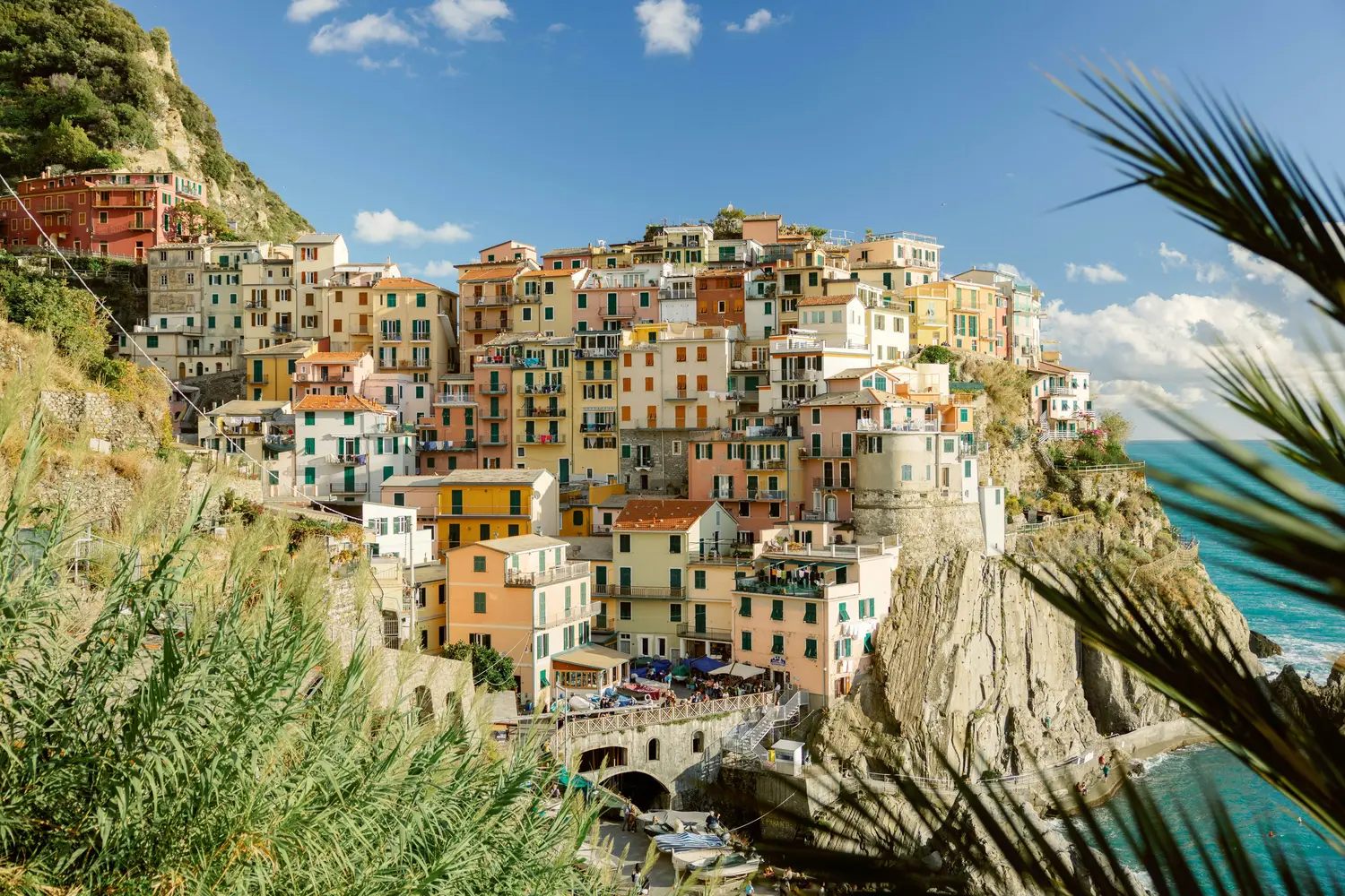 Manarola, a village perched on a cliff in the Cinque Terre region of Liguria, Italy