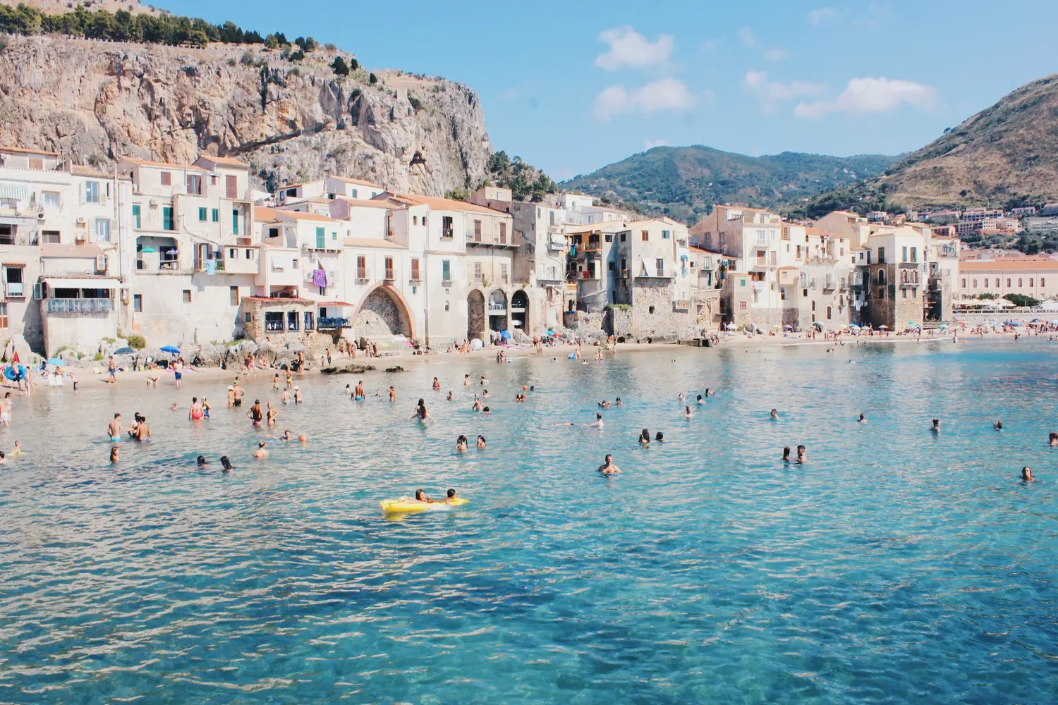Coastal town of Cefalù in Sicily, Italy