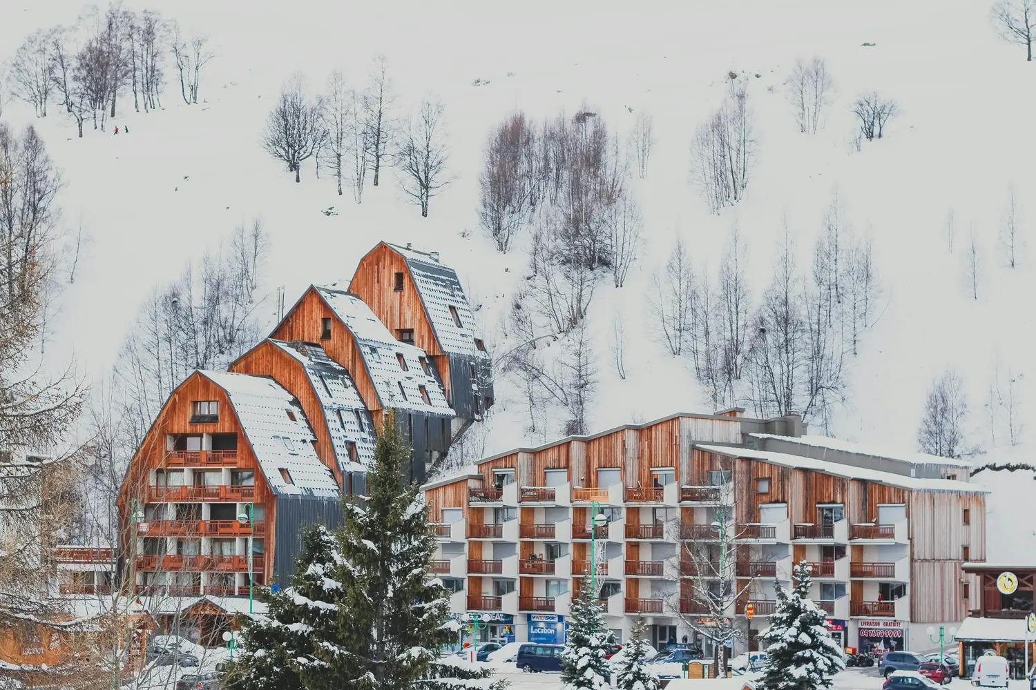 Ski resort village of Avoriaz in the French Alps