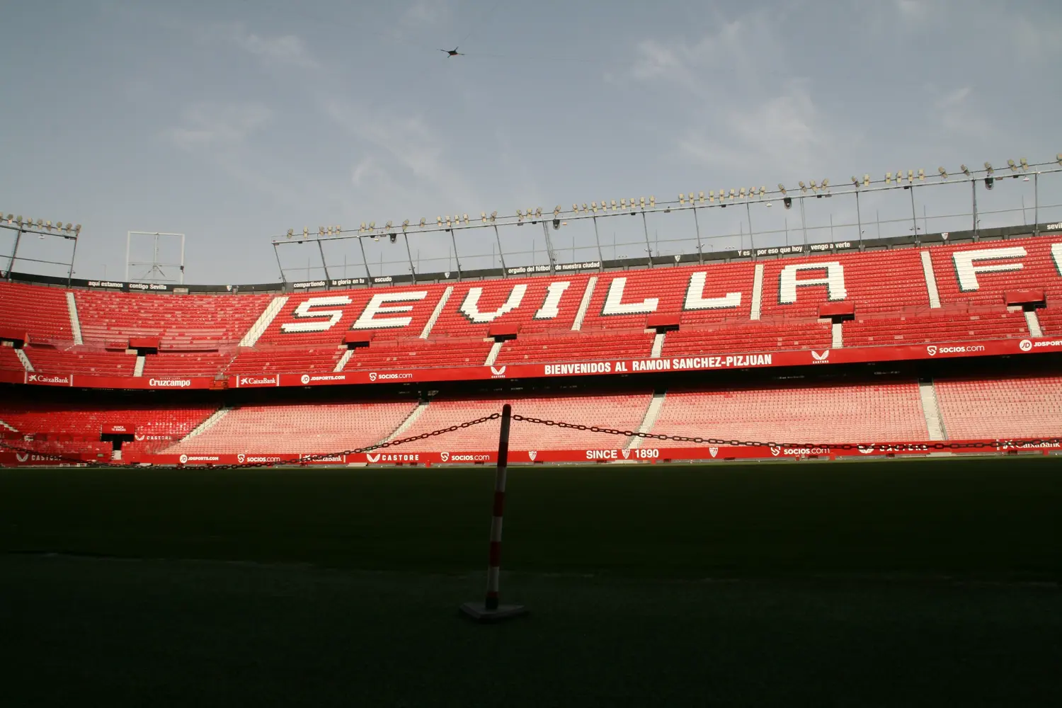 Ramón Sánchez-Pizjuán Stadium, the home ground of Sevilla FC located in Seville, Spain