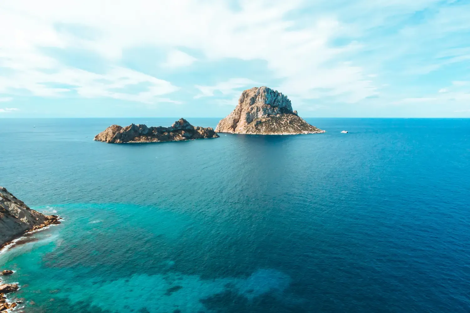 Es Vedrà and Es Vedranells off the southwest coast of Ibiza, Spain