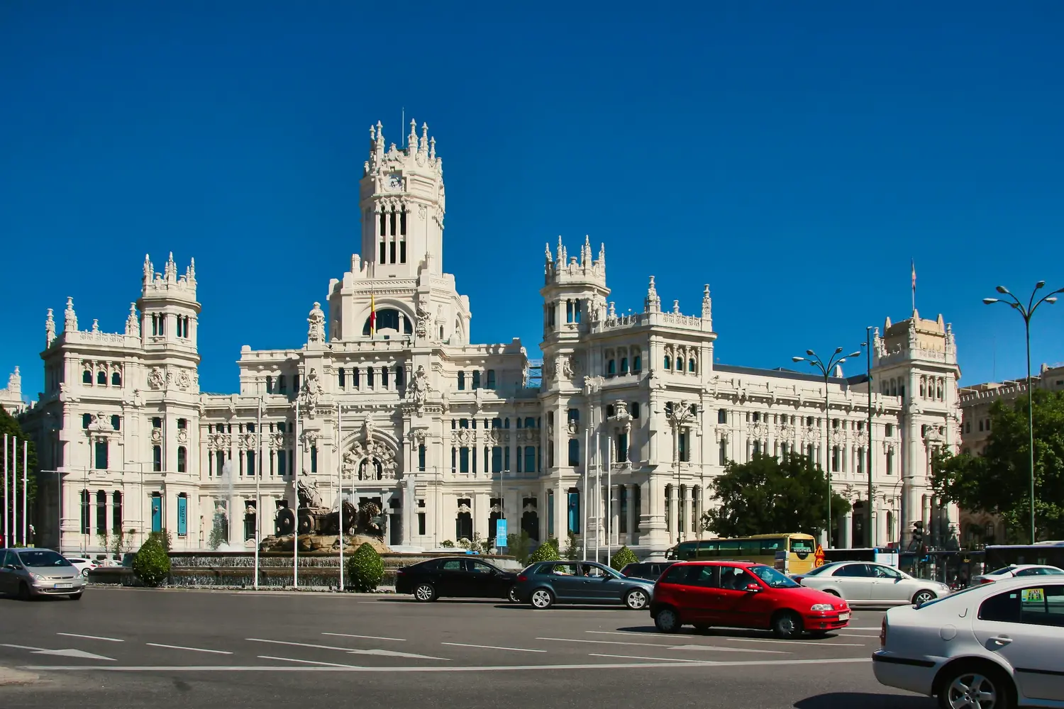 Palacio de Cibeles located at Plaza de Cibeles in Madrid, Spain