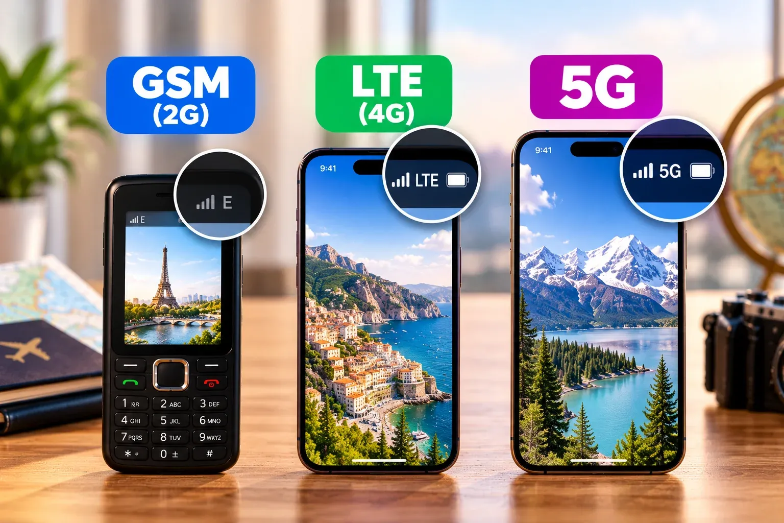 GSM vs. LTE vs. 5G