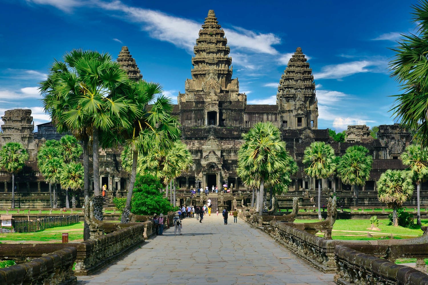 Angkor Wat, the massive 12th-century temple located in Siem Reap, Cambodia