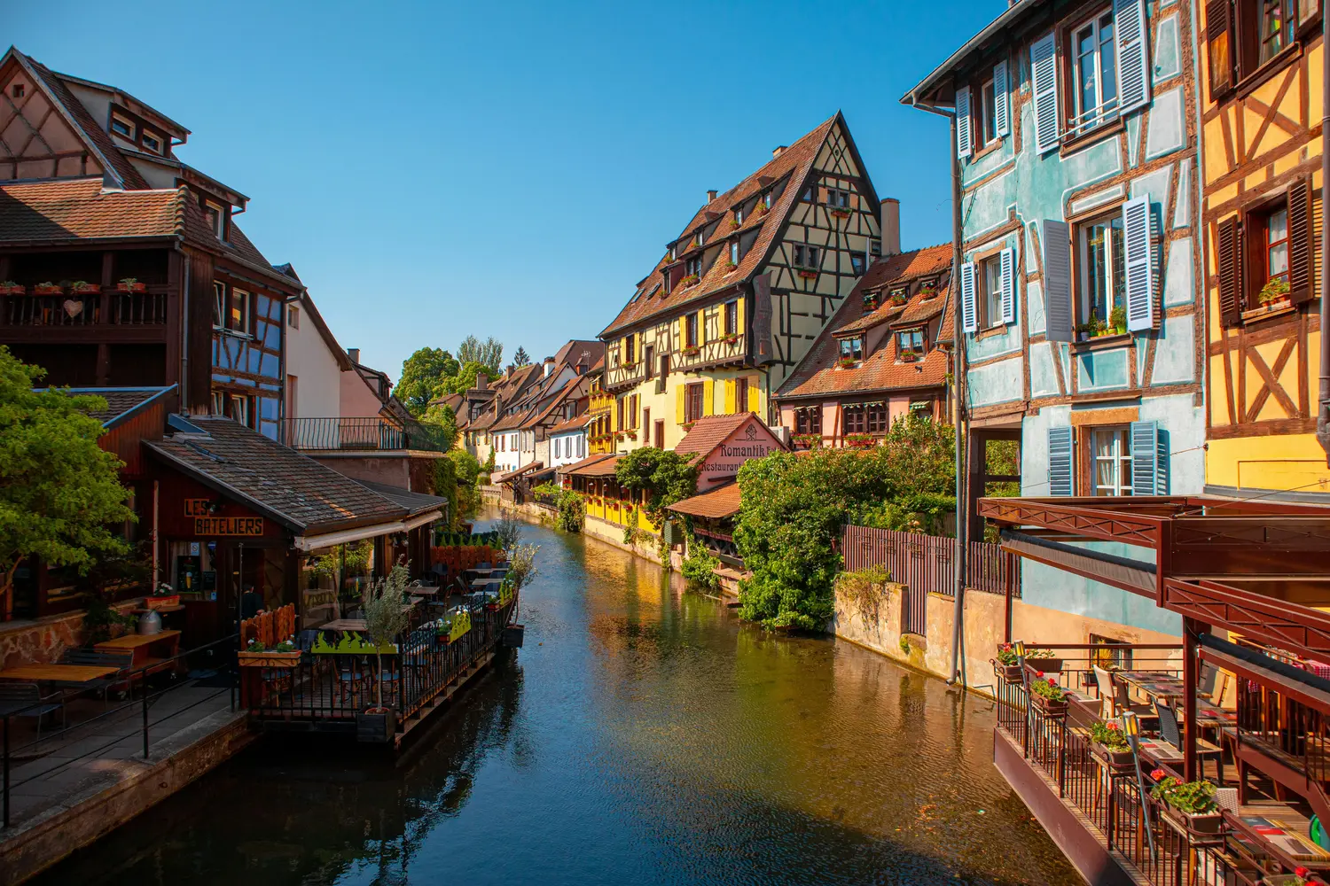 Little Venice district along the Lauch River in Colmar, France
