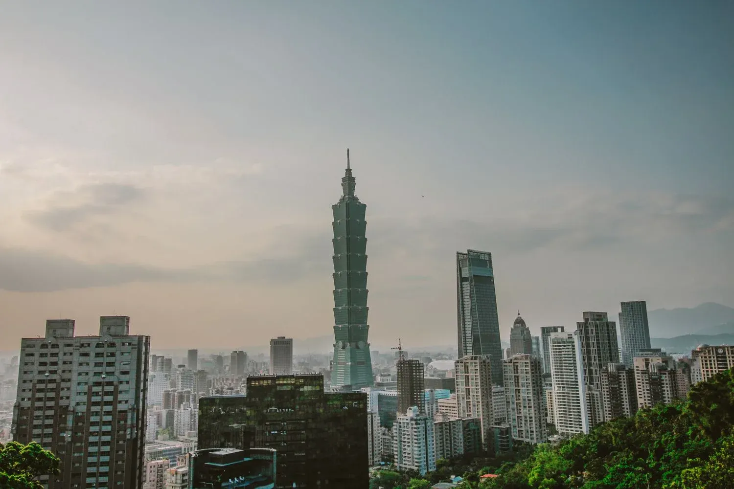 Taipei's skyline featuring the iconic Taipei 101