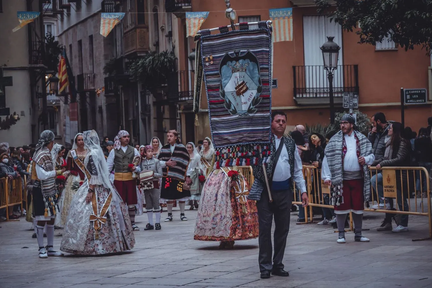 Traditional clothing parade in Valencia, Spain