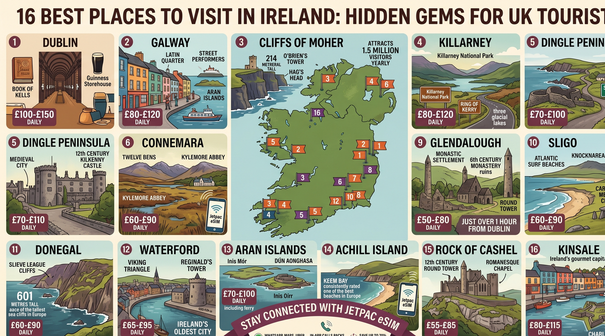 16 Best Places to Visit in Ireland: Hidden Gems for UK Tourists