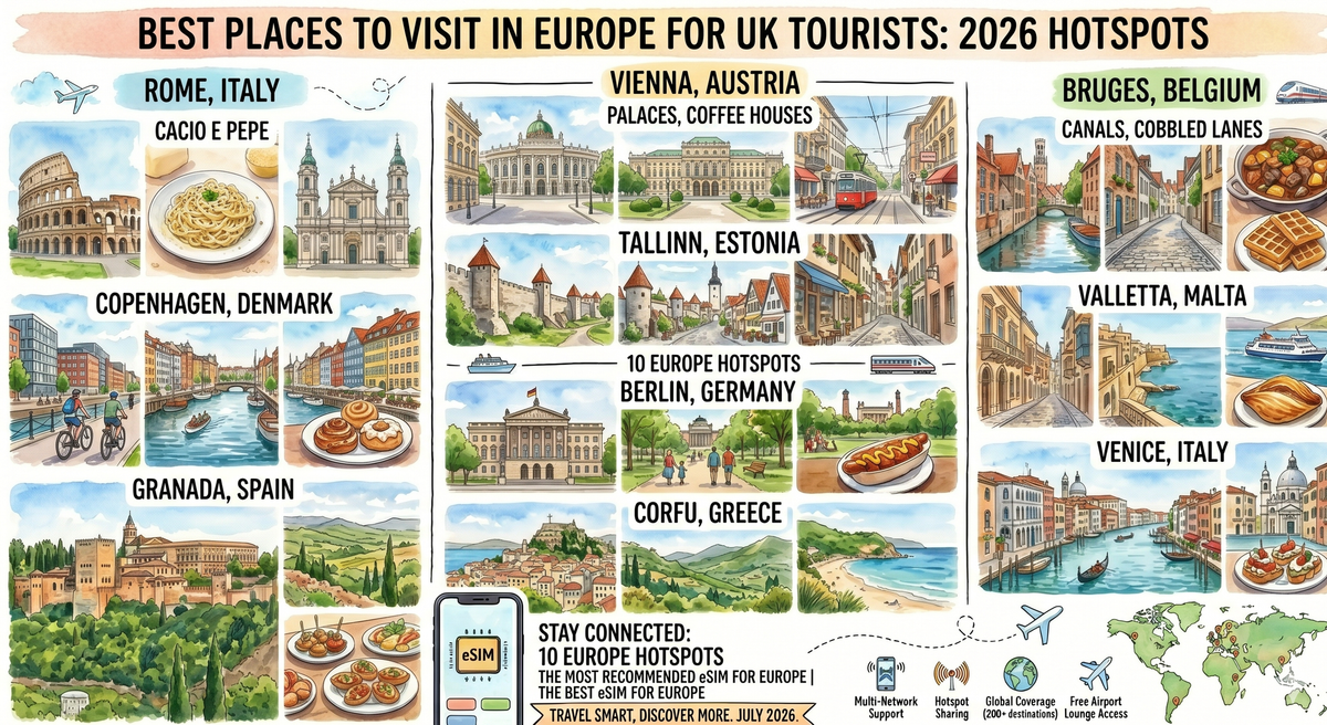 10 Best Places to Visit in Europe for UK Tourists: 2026 Hotspots