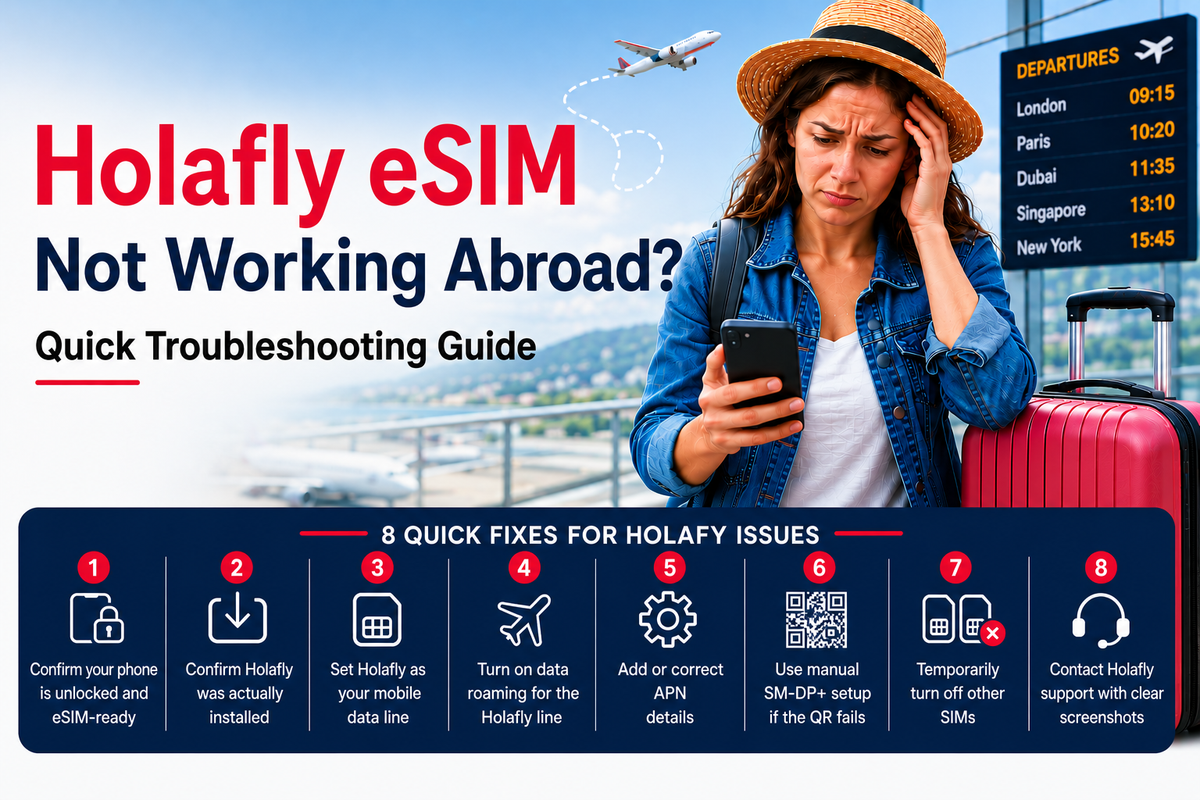 Holafly eSIM Not Working Abroad? Quick Troubleshooting Guide