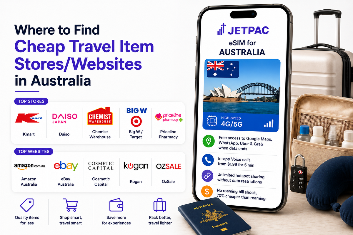 Where to Find Cheap Travel Item Stores/Websites in Australia