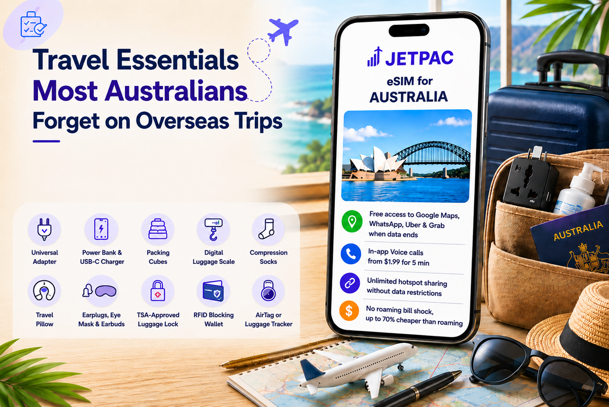 15 Travel Essentials Most Australians Forget on Overseas Trips