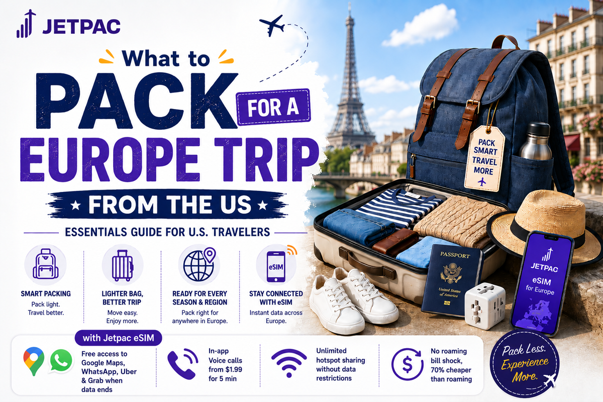 What to Pack for a Europe Trip from the US: Essentials Guide