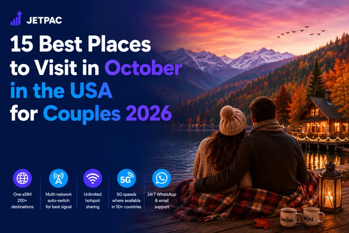 15 Best Places to visit in October in the USA for Couples 2026