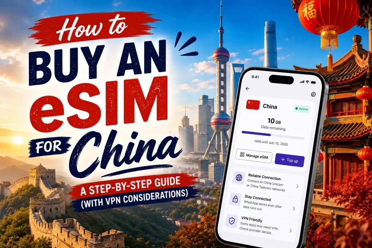 How to Buy an eSIM for China: A Step-by-Step Guide (With VPN Considerations)