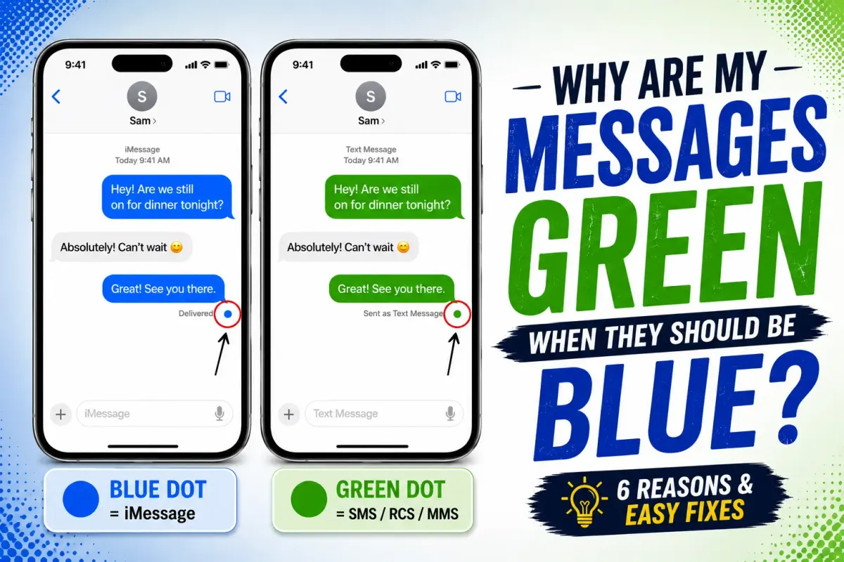 Why Are My Messages Green When They Should Be Blue on iPhone? 6 Reasons & Easy Fixes