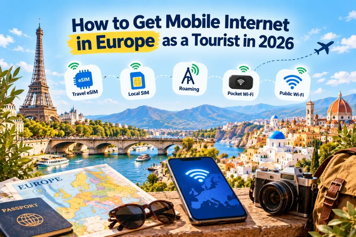 How to Get Mobile Internet in Europe as a Tourist in 2026