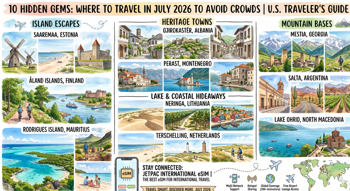 Where to Travel in July 2026 to Avoid Crowds: 10 Hidden Gems for US Travelers