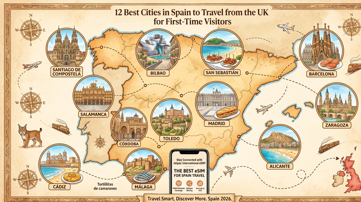 12 Best Cities in Spain to Travel from the UK for First-Time Visitors