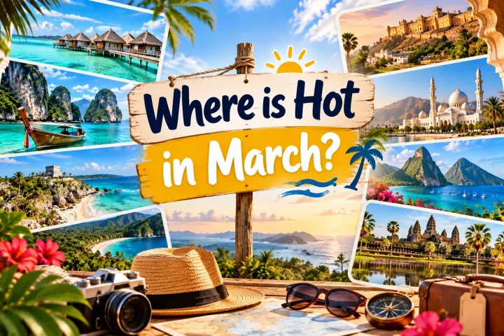 Where is hot in March