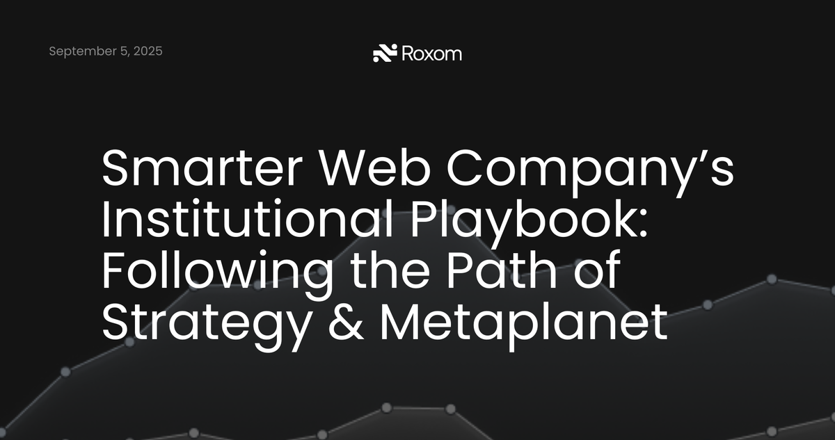 Smarter Web Company’s Institutional Playbook: Following the Path of Strategy & Metaplanet