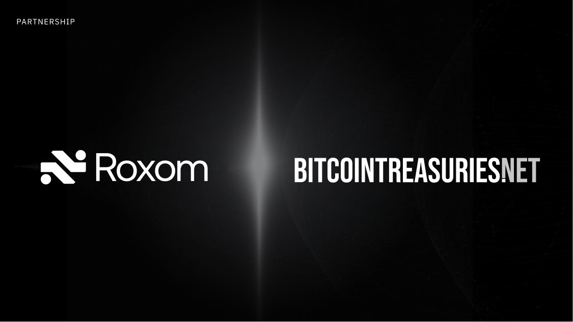 You already trust the data. Now you can trade it with Roxom inside BitcoinTreasuries.net.