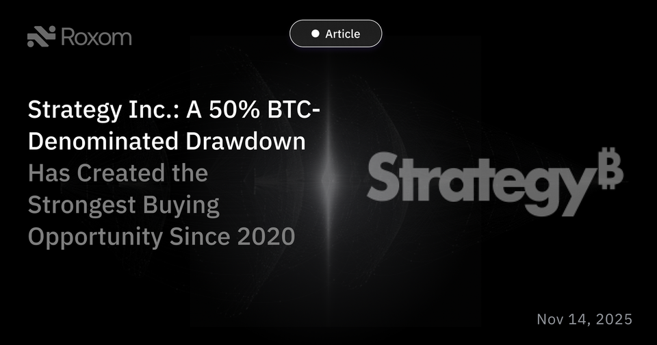 Strategy Inc.: A 50% BTC-Denominated Drawdown Has Created the Strongest Buying Opportunity Since 2020