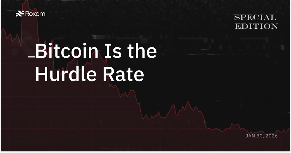 Bitcoin Is the Hurdle Rate