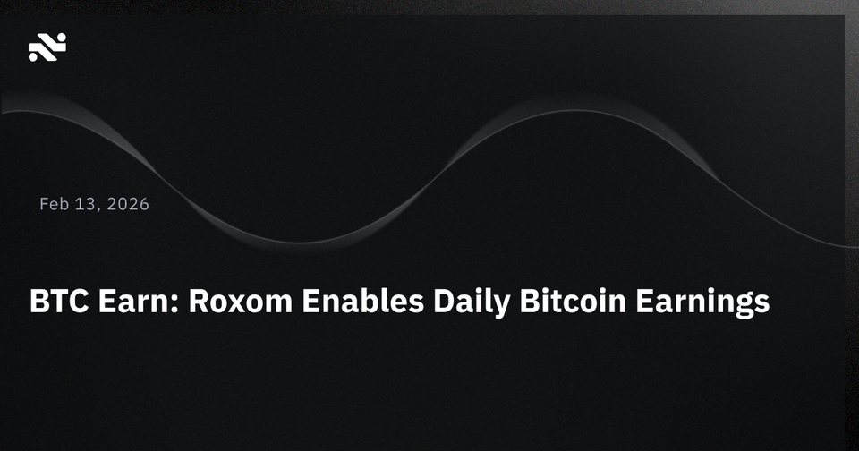BTC Earn: Roxom Enables Daily Bitcoin Earnings
