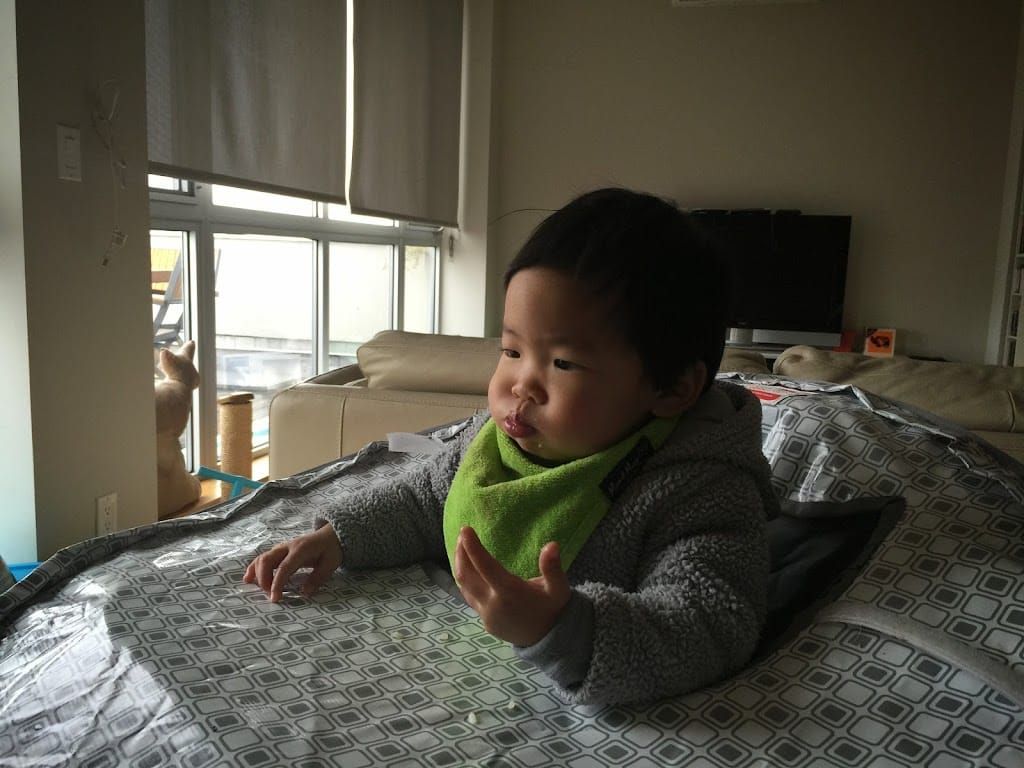 1Y4Ms Cedric enjoys eating