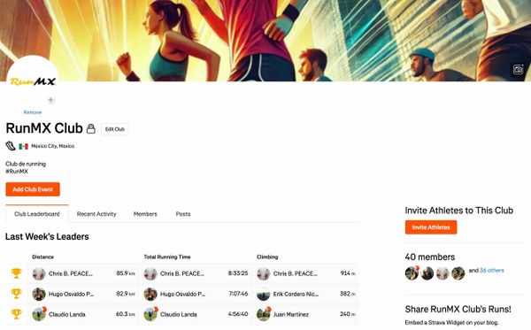 ¡Únete al club en Strava y corre con nosotros!
