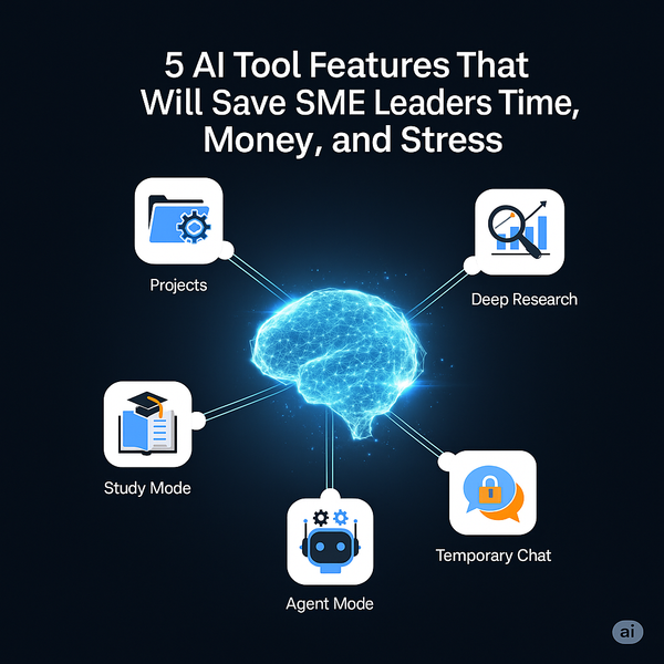 5 AI tool features that SME leaders can use to save time, money and Stress