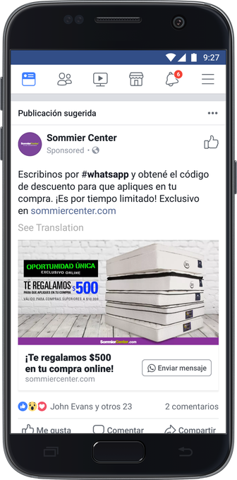 sommier centre ad example