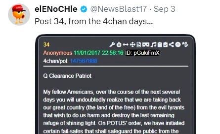 Another weird (to the blue pilled) post from the White House